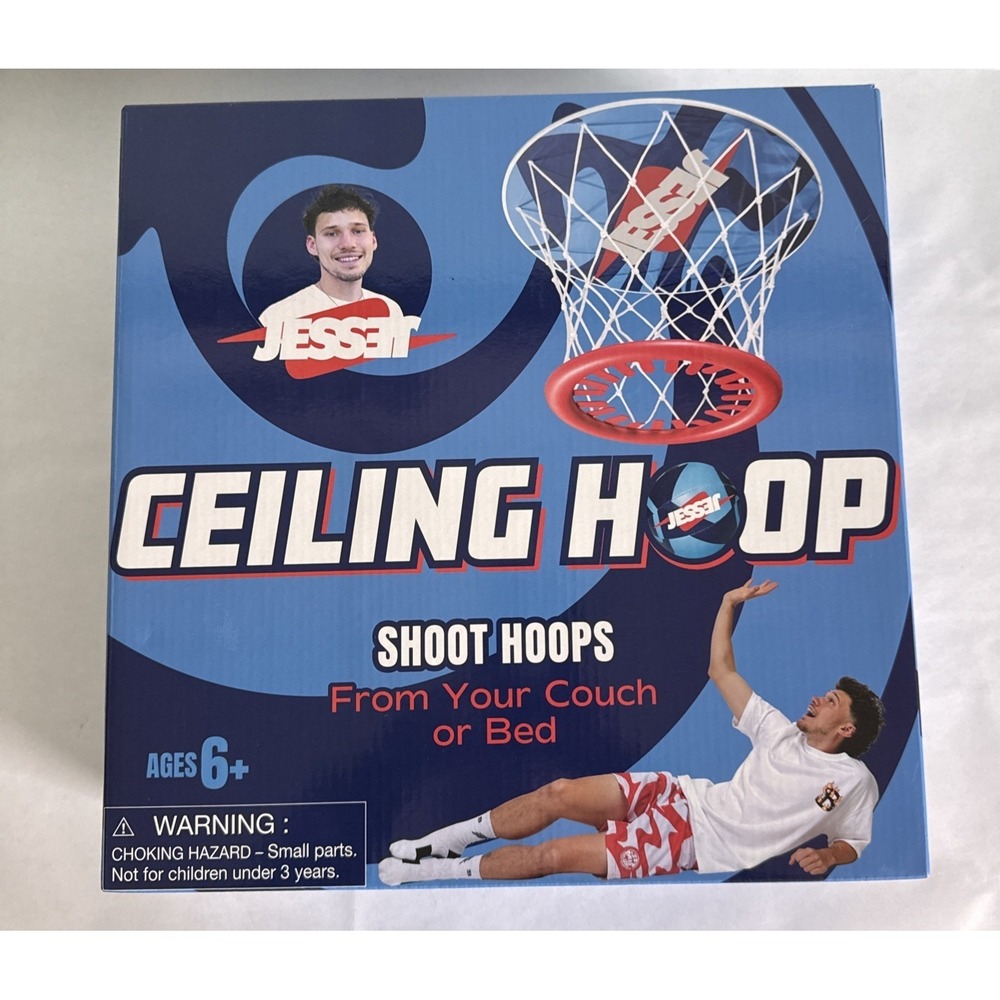 Official Mini Ceiling Basketball Hoop with (2) 3.75" Exclusive Balls | Fun In...